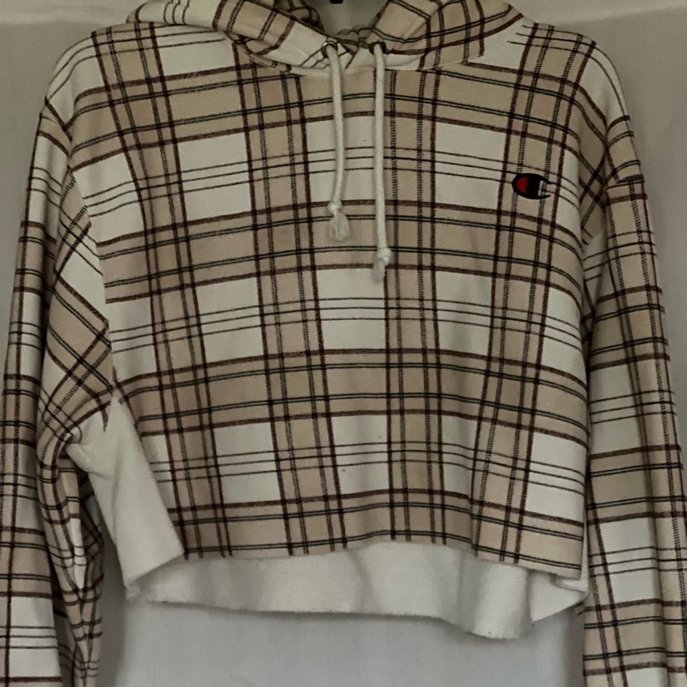 Vintage style champion crop hoodie